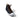 Rich brown elastic shoelaces threaded through a black high-top sneaker with a white rubber sole and toe cap.