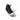 Rich brown elastic shoelaces threaded through a black high-top sneaker with a white rubber sole and toe cap.