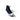 High-top black elastic shoelace sneaker with white rubber toe cap and contrasting stitching.